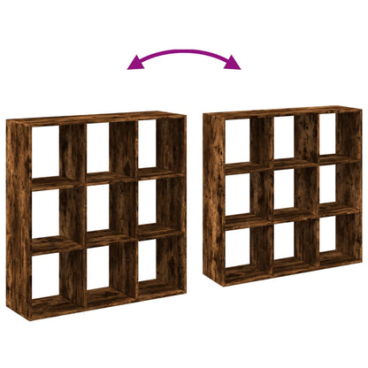 vidaXL Room Divider Bookcase Smoked Oak 102x29x103.5cm Engineered Wood