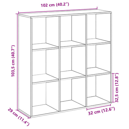 vidaXL Room Divider Bookcase Smoked Oak 102x29x103.5cm Engineered Wood