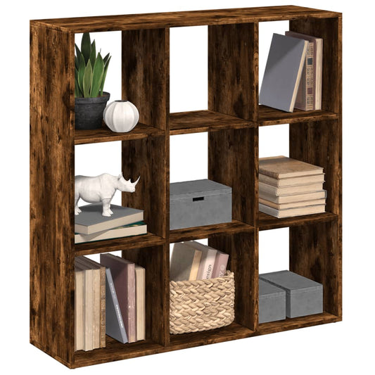 vidaXL Room Divider Bookcase Smoked Oak 102x29x103,5 cm Engineered Wood