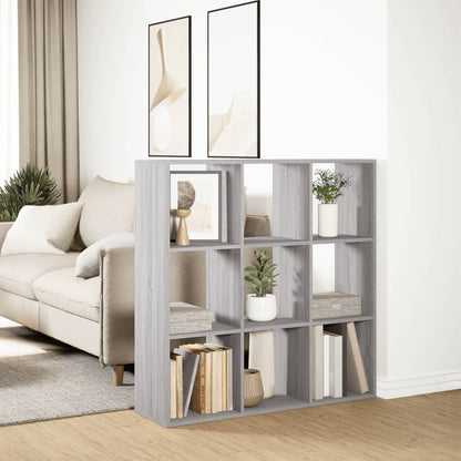 vidaXL Room Divider Bookcase Grey Sonoma 102x29x103.5 cm Engineered Wood