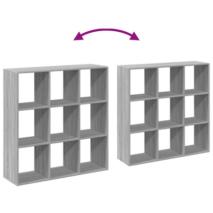 vidaXL Room Divider Bookcase Grey Sonoma 102x29x103,5 cm Engineered Wood