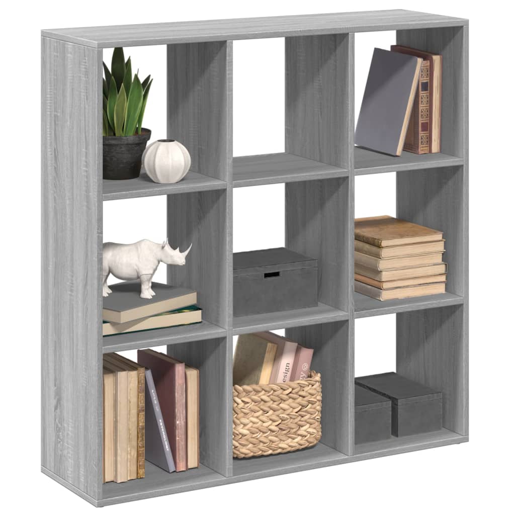 vidaXL Room Divider Bookcase Grey Sonoma 102x29x103,5 cm Engineered Wood