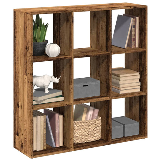 vidaXL Room Divider Bookcase Old Wood 102x29x103,5 cm Engineered Wood