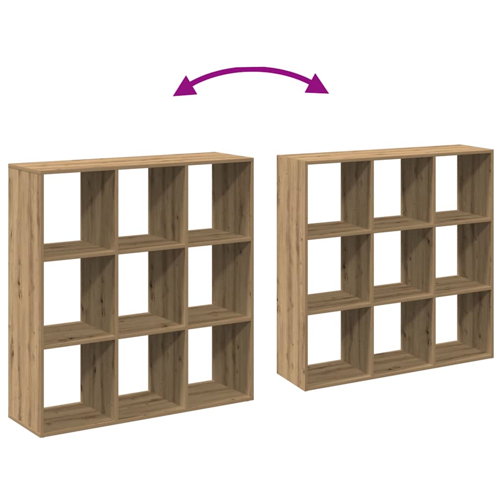 vidaXL Room Divider Bookcase Artisan Oak 102x29x103.5 cm Engineered Wood