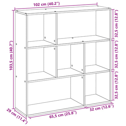 vidaXL Room Divider Bookcase White 102x29x103,5 cm Engineered Wood