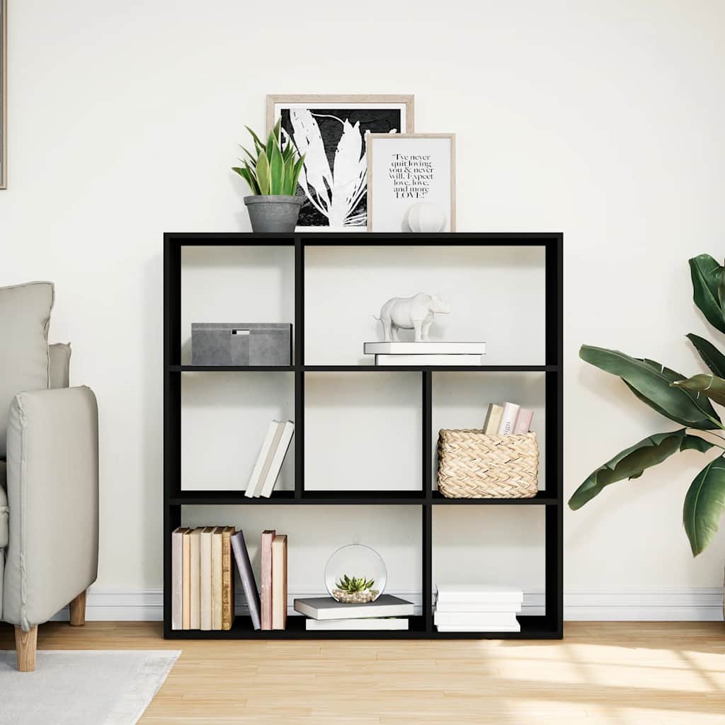 vidaXL Room Divider Bookcase Black 102x29x103,5 cm Engineered Wood
