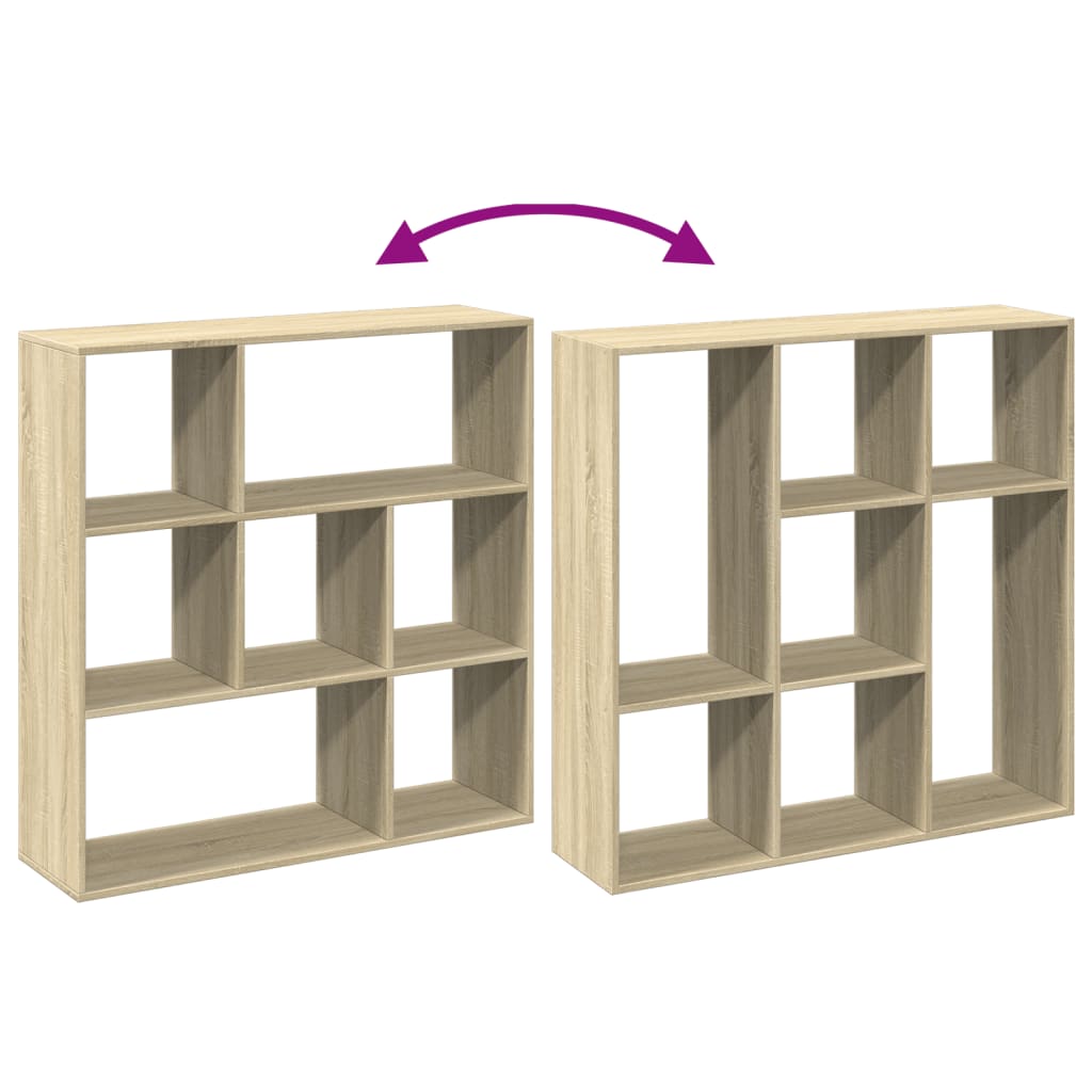 vidaXL Room Divider Bookcase Sonoma Oak 102x29x103,5 cm Engineered Wood
