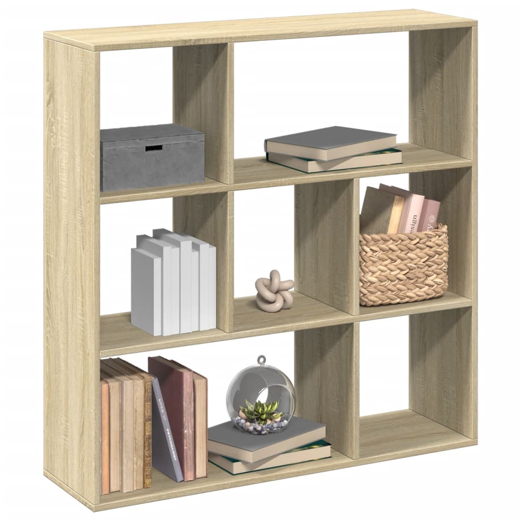 vidaXL Room Divider Bookcase Sonoma Oak 102x29x103,5 cm Engineered Wood