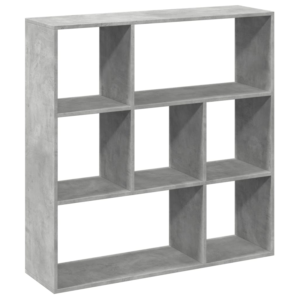 vidaXL Room Divider Bookcase Concrete Grey 102x29x103,5 cm Engineered Wood