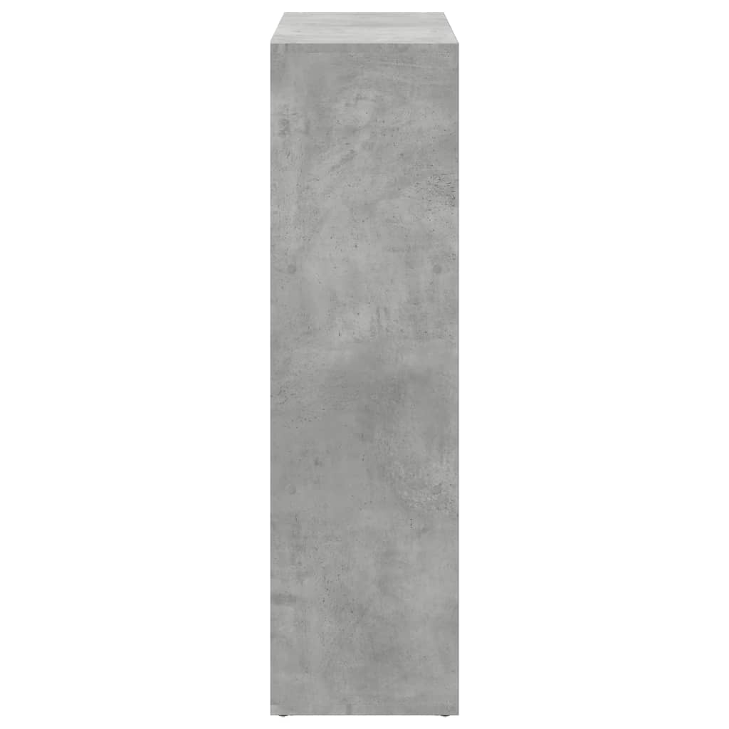 vidaXL Room Divider Bookcase Concrete Grey 102x29x103,5 cm Engineered Wood