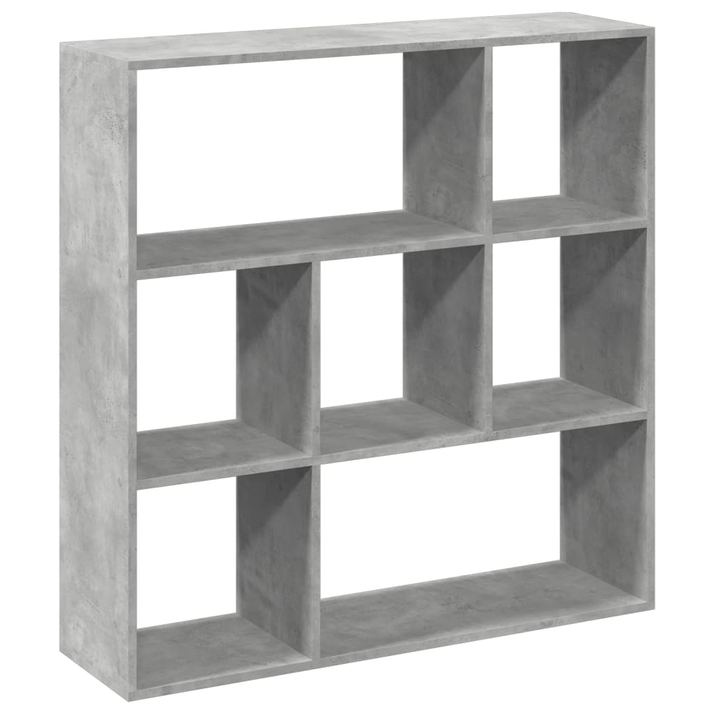 vidaXL Room Divider Bookcase Concrete Grey 102x29x103,5 cm Engineered Wood