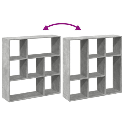 vidaXL Room Divider Bookcase Concrete Grey 102x29x103,5 cm Engineered Wood