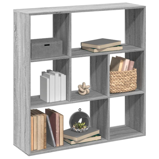 vidaXL Room Divider Bookcase Grey Sonoma 102x29x103,5 cm Engineered Wood