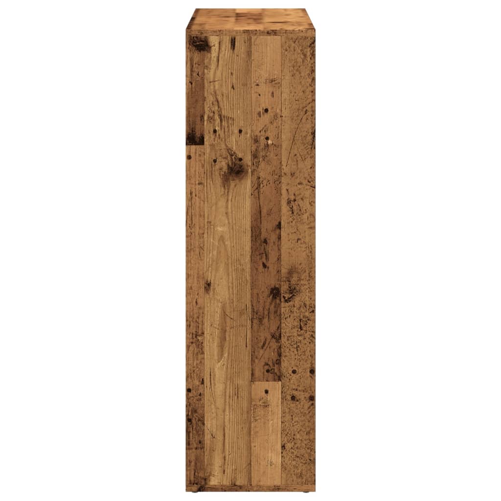 vidaXL Room Divider Bookcase Old Wood 102x29x103.5 cm Engineered Wood