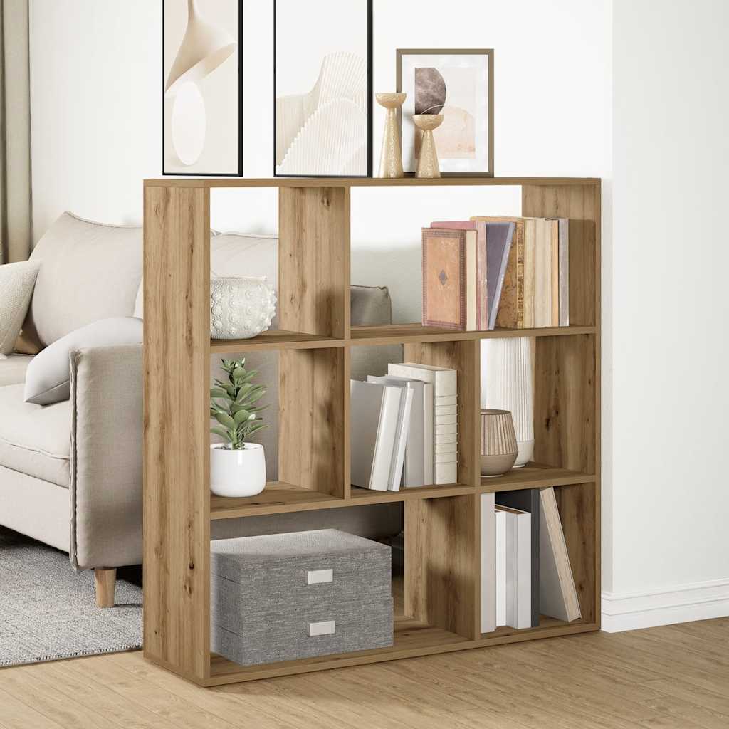 vidaXL Room Divider Bookcase Artisan Oak 102x29x103.5 cm Engineered Wood