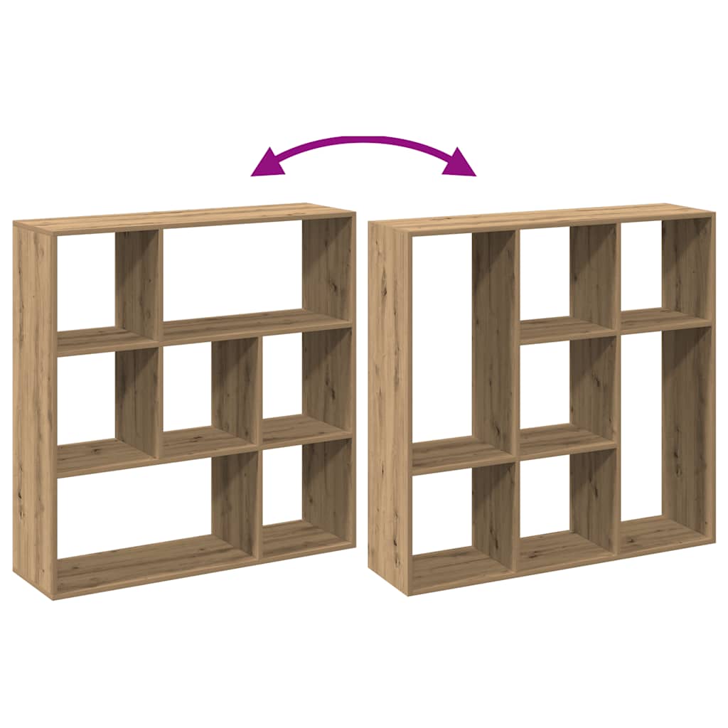 vidaXL Room Divider Bookcase Artisan Oak 102x29x103.5 cm Engineered Wood