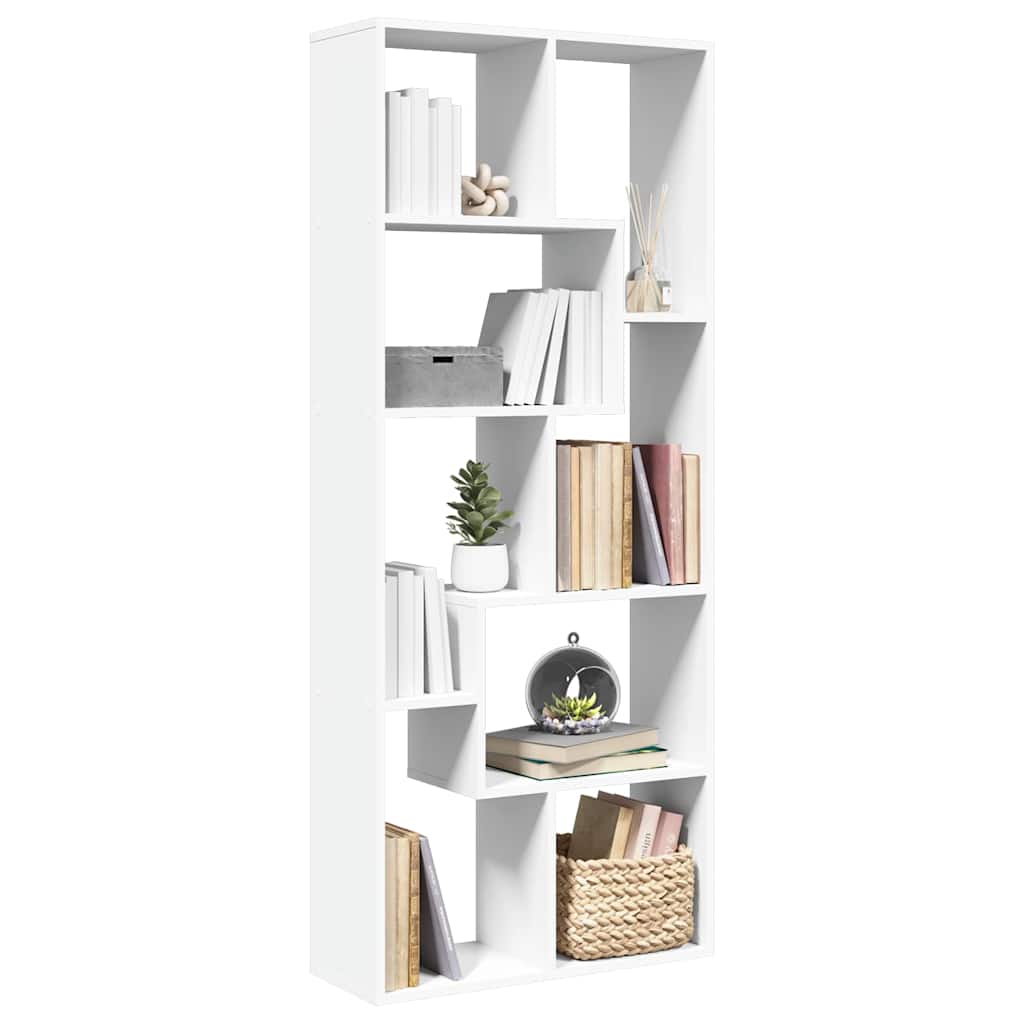 vidaXL Room Divider Bookcase White 67x25x161,5 cm Engineered Wood