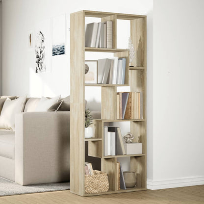 vidaXL Room Divider Bookcase Sonoma Oak 67x25x161,5 cm Engineered Wood