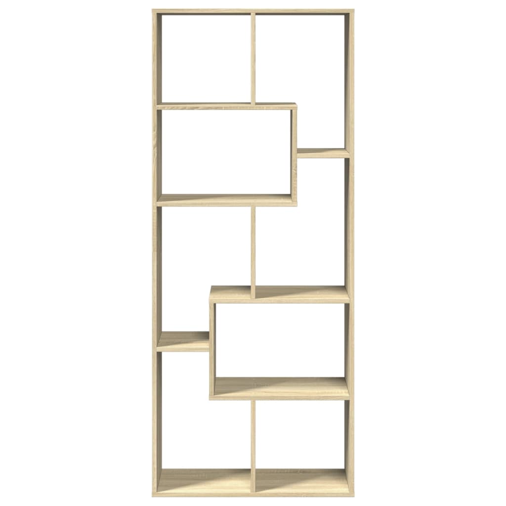 vidaXL Room Divider Bookcase Sonoma Oak 67x25x161,5 cm Engineered Wood