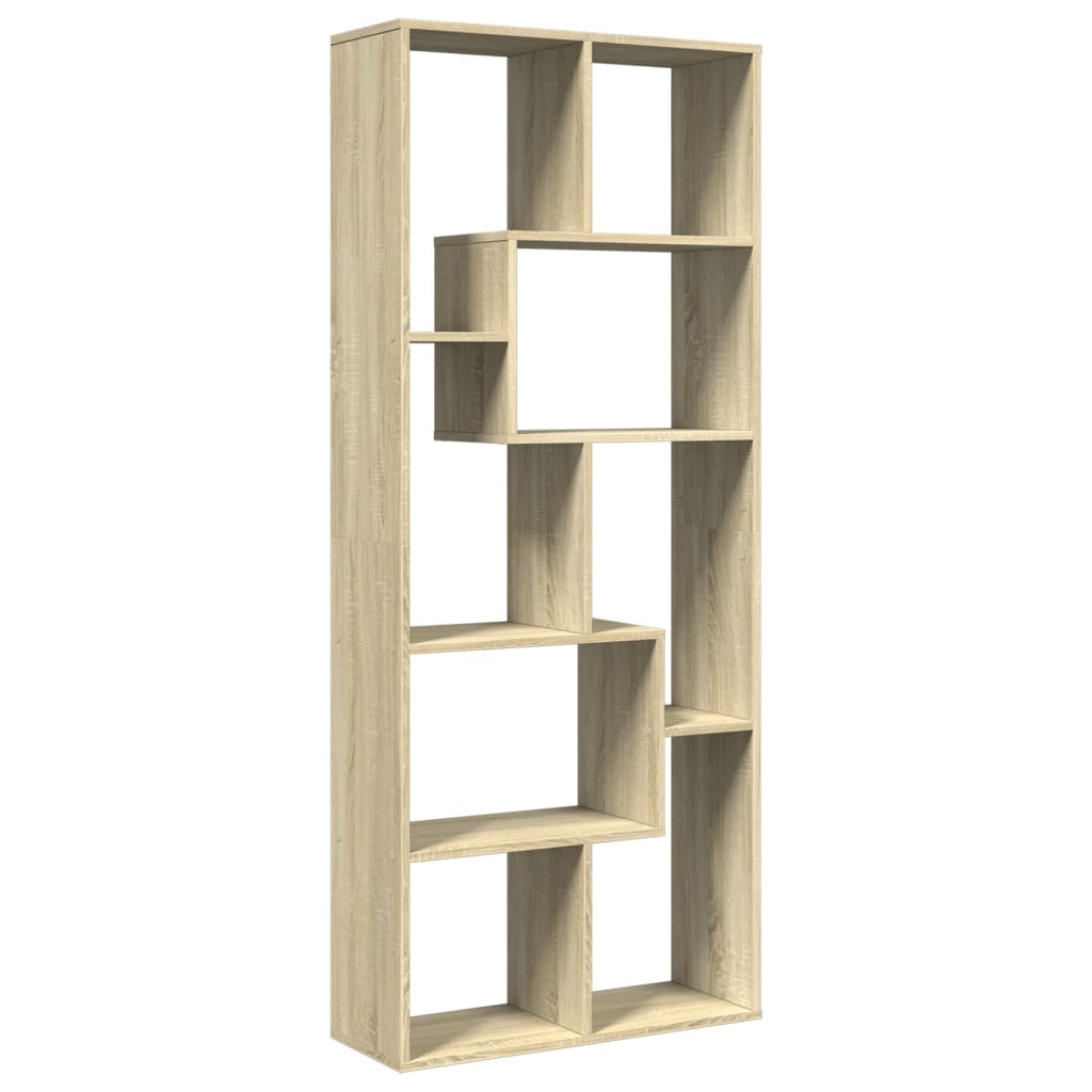vidaXL Room Divider Bookcase Sonoma Oak 67x25x161,5 cm Engineered Wood