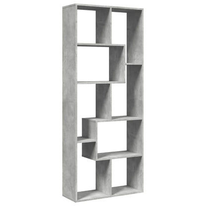 vidaXL Room Divider Bookcase Concrete Grey 67x25x161.5 cm