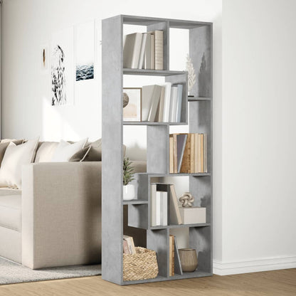 vidaXL Room Divider Bookcase Concrete Grey 67x25x161.5 cm
