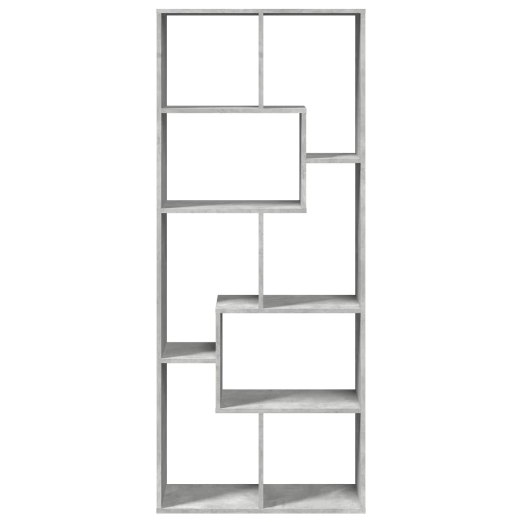 vidaXL Room Divider Bookcase Concrete Grey 67x25x161.5 cm