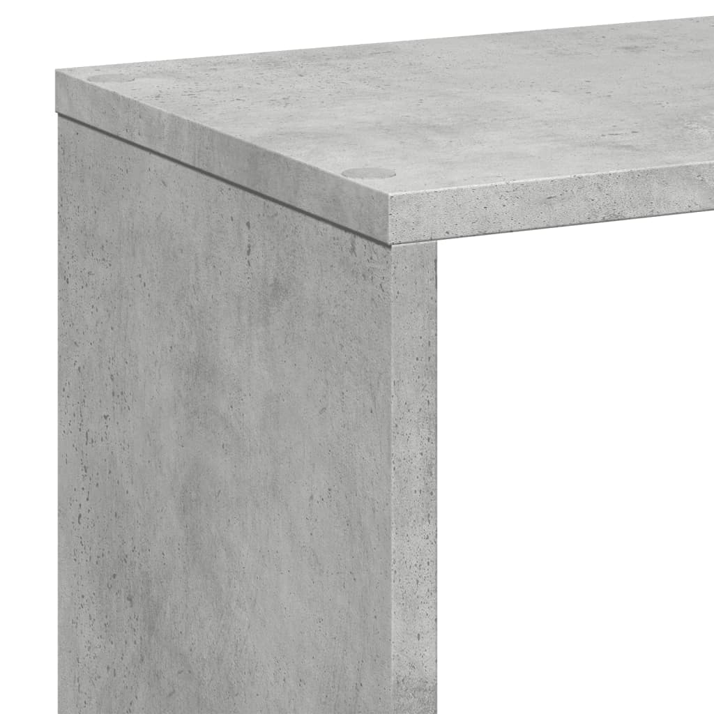 vidaXL Room Divider Bookcase Concrete Grey 67x25x161.5 cm Engineered Wood