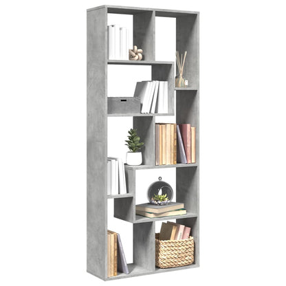 vidaXL Room Divider Bookcase Concrete Grey 67x25x161.5 cm