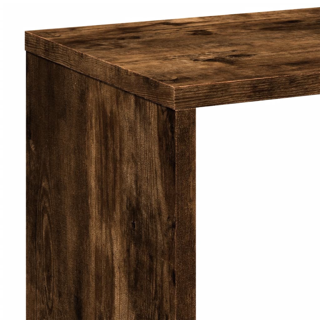 vidaXL Room Divider Bookcase Smoked Oak 67x25x161,5 cm Engineered Wood