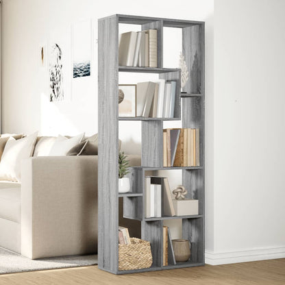 vidaXL Room Divider Bookcase Grey Sonoma 67x25x161.5cm Engineered Wood