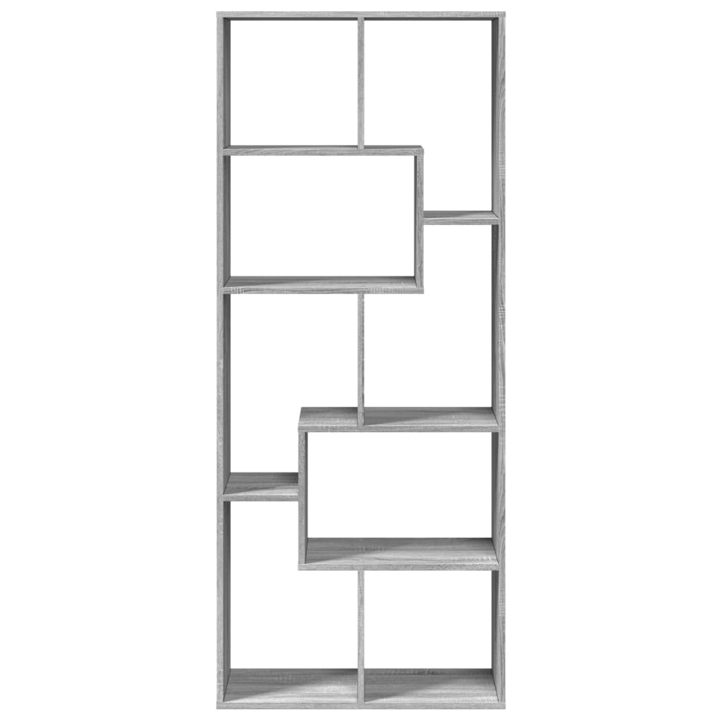 vidaXL Room Divider Bookcase Grey Sonoma 67x25x161.5cm Engineered Wood