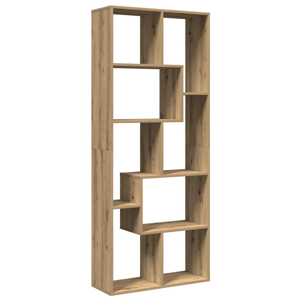 vidaXL Room Divider Bookcase Artisan Oak 67x25x161.5cm Engineered Wood