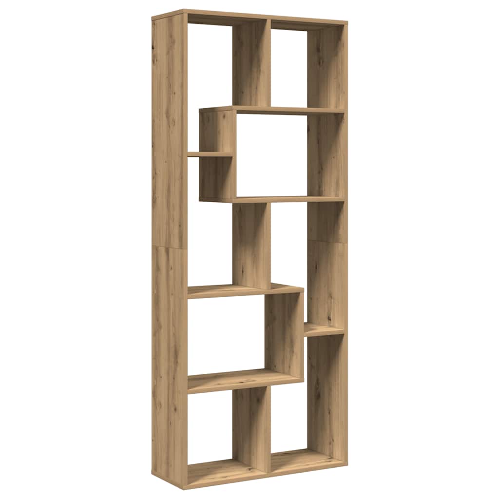 vidaXL Room Divider Bookcase Artisan Oak 67x25x161.5cm Engineered Wood
