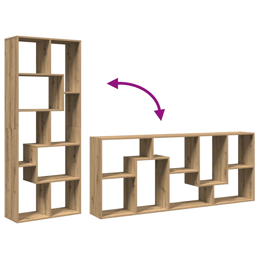 vidaXL Room Divider Bookcase Artisan Oak 67x25x161.5 cm Engineered Wood