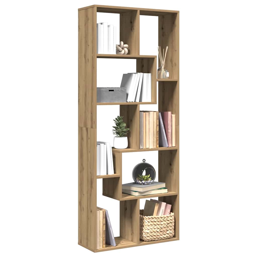 vidaXL Room Divider Bookcase Artisan Oak 67x25x161.5 cm Engineered Wood