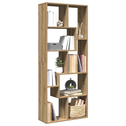 vidaXL Room Divider Bookcase Artisan Oak 67x25x161.5 cm Engineered Wood