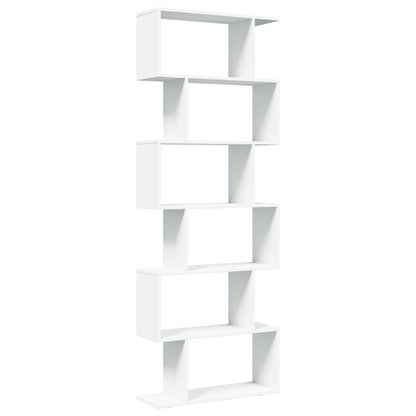 vidaXL Room Divider Bookcase 6-Tier White 70x24x193 cm Engineered Wood
