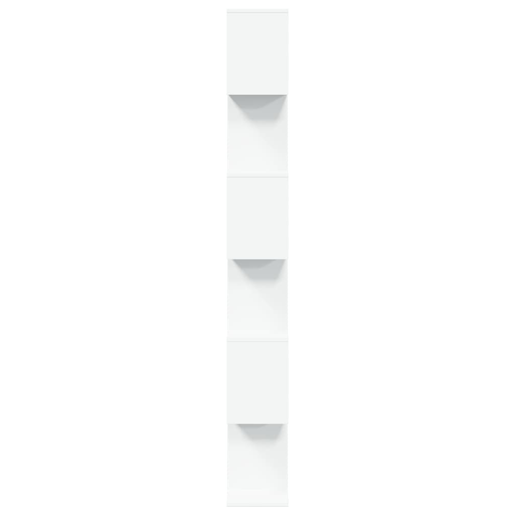 vidaXL Room Divider Bookcase 6-Tier White 70x24x193 cm Engineered Wood