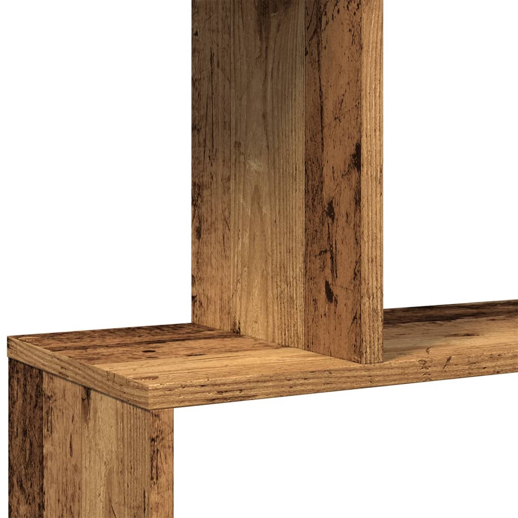 vidaXL Room Divider Bookcase 6-Tier Old Wood 70x24x193 cm Engineered Wood