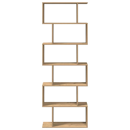 vidaXL Room Divider Bookcase 6-Tier Artisan Oak 70x24x193 cm Engineered Wood