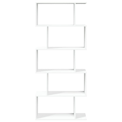 vidaXL Room Divider Bookcase 5-Tier White 70x24x161 cm Engineered Wood