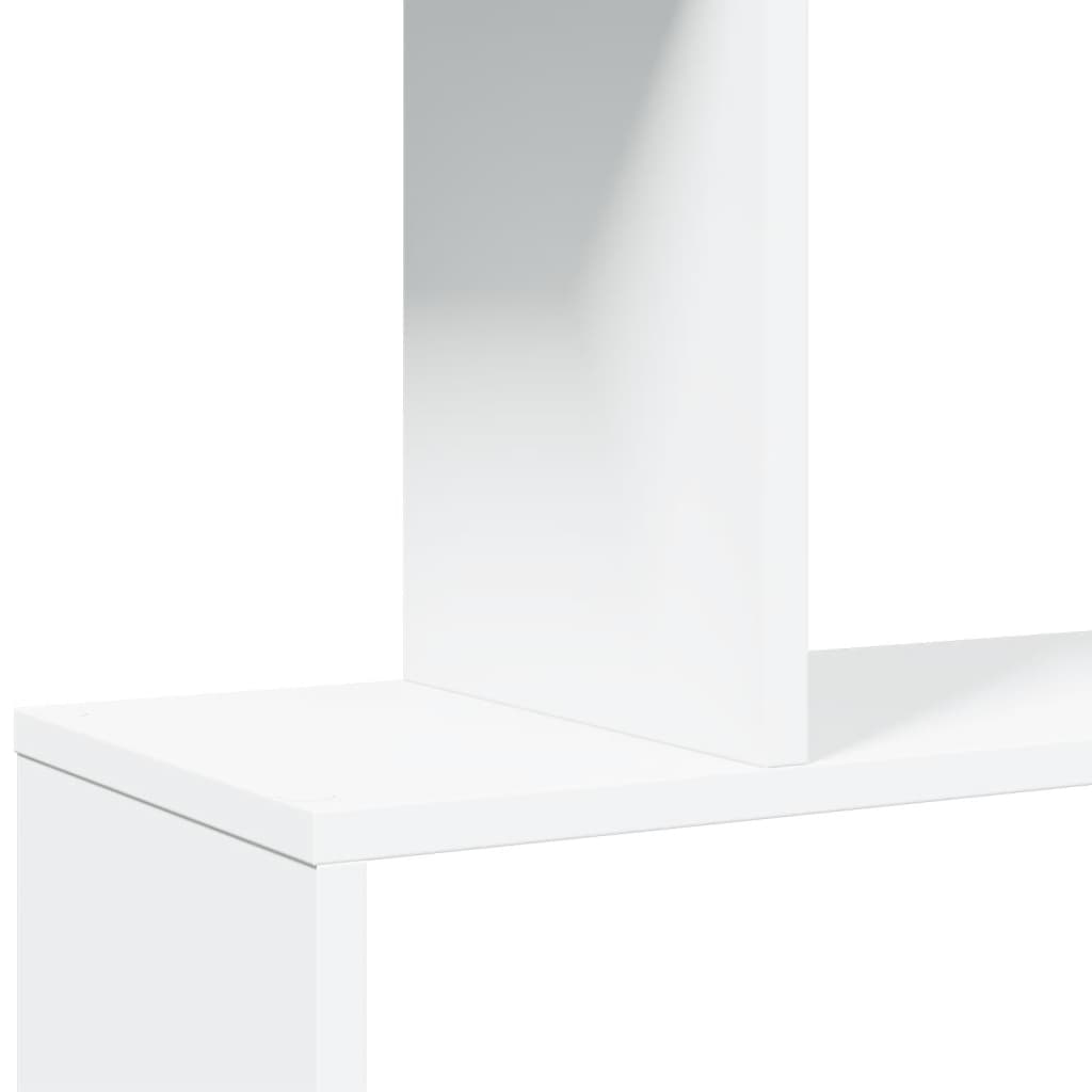vidaXL Room Divider Bookcase 5-Tier White 70x24x161 cm Engineered Wood