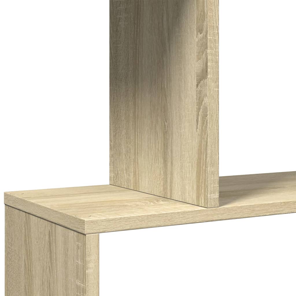 vidaXL Room Divider Bookcase 5-Tier Sonoma Oak 70x24x161 cm Engineered Wood