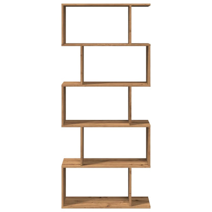 vidaXL Room Divider Bookcase 5-Tier Artisan Oak 70x24x161 cm Engineered Wood