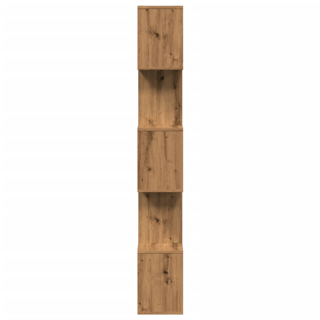 vidaXL Room Divider Bookcase 5-Tier Artisan Oak 70x24x161 cm Engineered Wood
