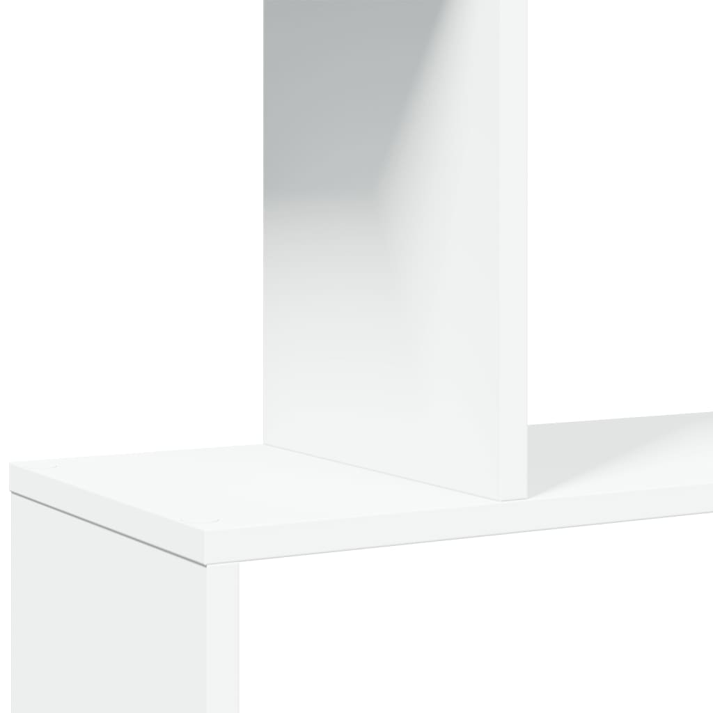 vidaXL Room Divider Bookcase 4-Tier White 70x24x129 cm Engineered Wood