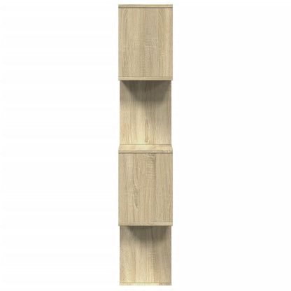 vidaXL Room Divider Bookcase 4-Tier Sonoma Oak 70x24x129 cm Engineered Wood