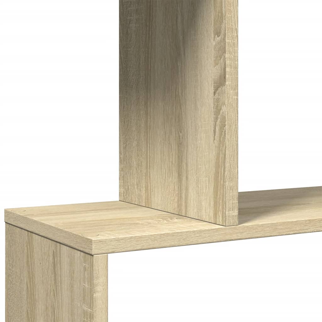 vidaXL Room Divider Bookcase 4-Tier Sonoma Oak 70x24x129 cm Engineered Wood