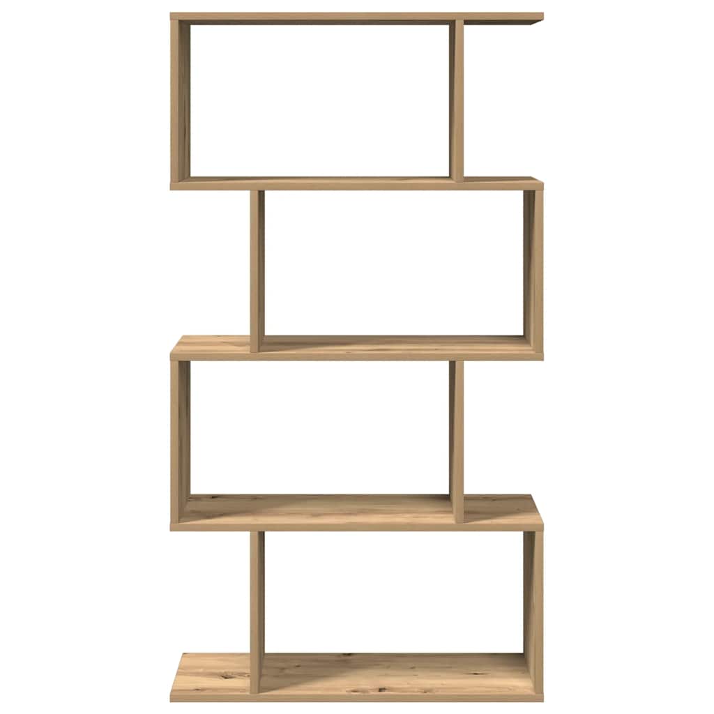 vidaXL Room Divider Bookcase 4-Tier Artisan Oak 70x24x129 cm Engineered Wood